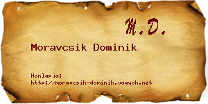 Moravcsik Dominik névjegykártya